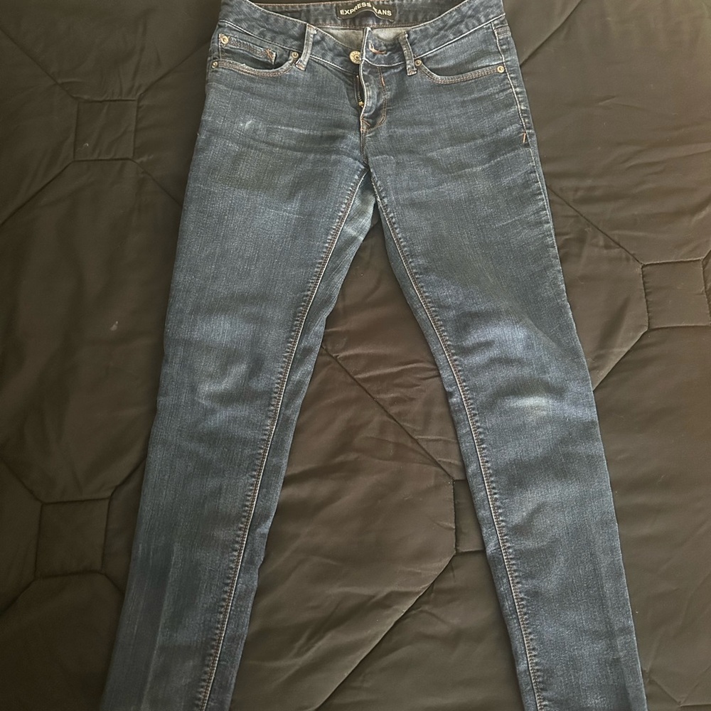 Express Dark Blue Skinny Jeans